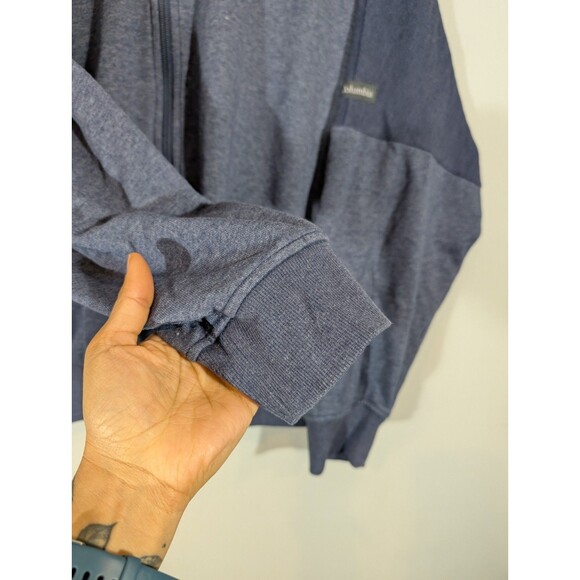 Columbia Womens Navy Full Zip Cropped Sweatshirt Sz 3X Outdoor Hiking Training - Picture 6 of 8